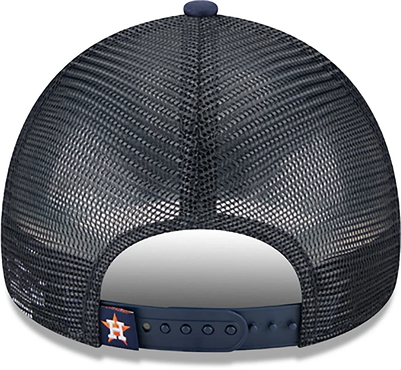 New Era Adults' Houston Astros Distressed 9FORTY A-Frame Trucker Cap