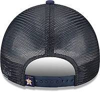 New Era Adults' Houston Astros Distressed 9FORTY A-Frame Trucker Cap