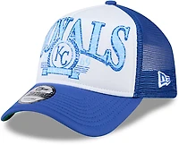 New Era Adults' Kansas City Royals Distressed 9FORTY A-Frame Trucker Cap