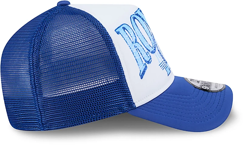 New Era Adults' Kansas City Royals Distressed 9FORTY A-Frame Trucker Cap