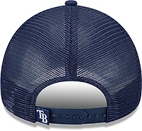 New Era Adults' Tampa Bay Rays Distressed 9FORTY A-Frame Trucker Cap