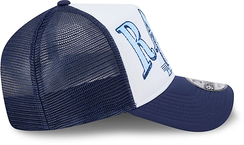 New Era Adults' Tampa Bay Rays Distressed 9FORTY A-Frame Trucker Cap