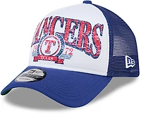 New Era Adults' Texas Rangers Distressed 9FORTY A-Frame Trucker Cap