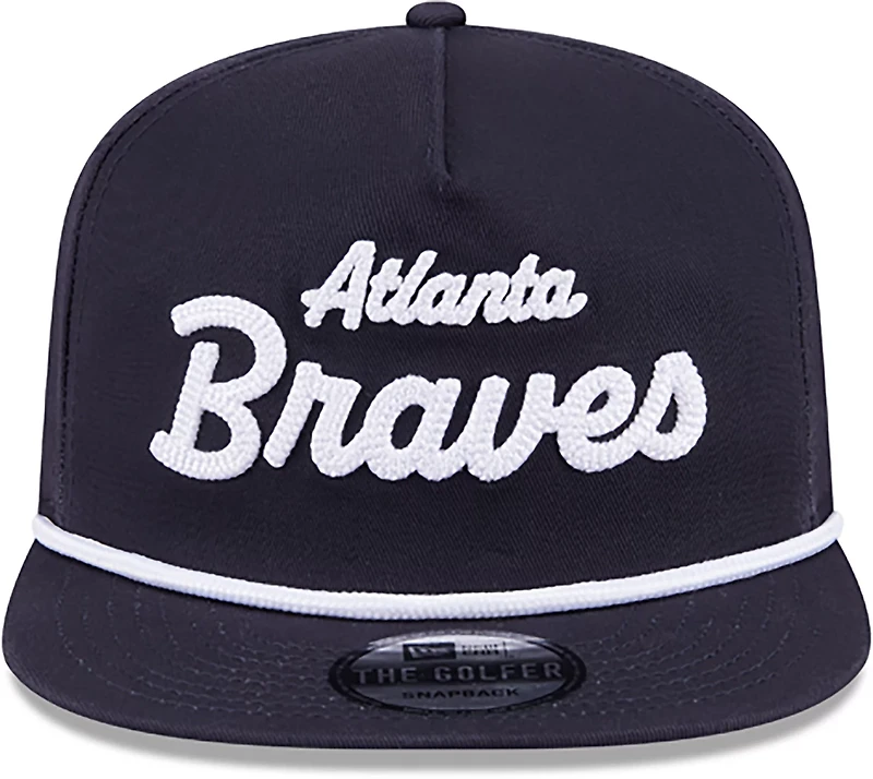 New Era Adults' Atlanta Braves Team Text Golfer Cap
