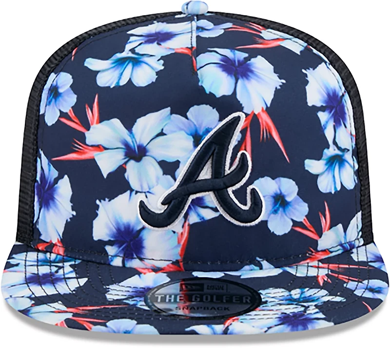 New Era Atlanta Braves Adults' Floral Pattern Golfer Cap