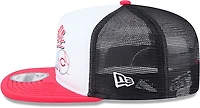 New Era Adults' Cincinnati Reds Retro Script 9FIFTY A-Frame Trucker Cap