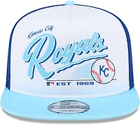 New Era Adults' Kansas City Royals Retro Script 9FIFTY A-Frame Trucker Cap