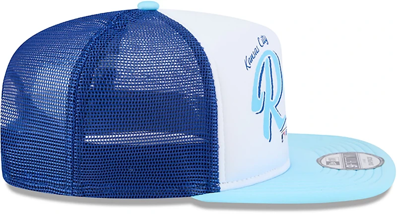 New Era Adults' Kansas City Royals Retro Script 9FIFTY A-Frame Trucker Cap
