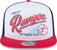 New Era Adults' Texas Rangers Retro Script 9FIFTY A-Frame Trucker Cap