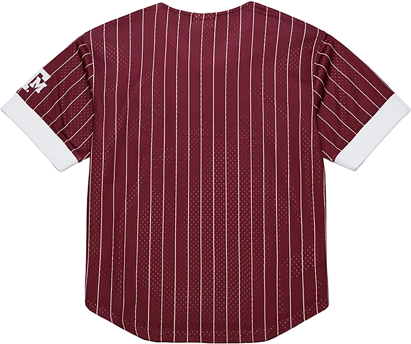 Mitchell & Ness Men's Texas A&M Double Play Primary Logo Baseball Jersey