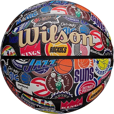 Wilson NBA All Team Retro Full Size Indoor/Outdoor Basketball