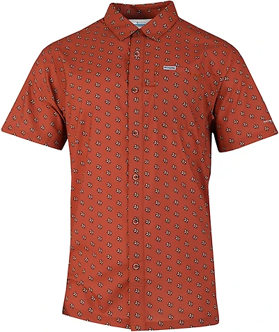 Columbia Sportswear Men's Houston Astros Micro Logo Red Brick Super Slack Tide Short Sleeve Shirt