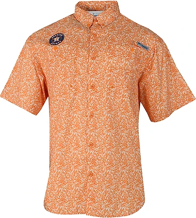 Columbia Sportswear Men's Houston Astros Floral Short Sleeve Tamiami Shirt