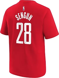 Nike Youth Houston Rockets Alperen Sengun #28 Icon Name & Number Short Sleeve T-shirt