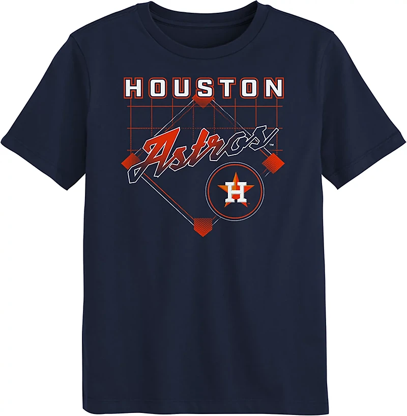 Outerstuff Boys' 4-7 Astros Diamond Tech T-shirt
