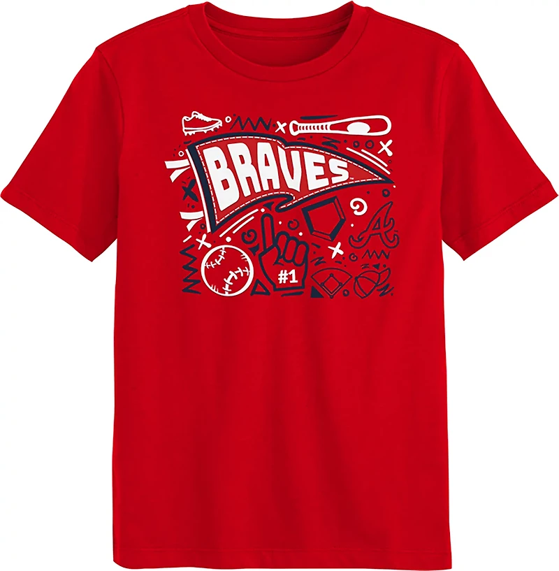 Outerstuff Boys' 4-7 Braves Ball Park Fun T-shirt