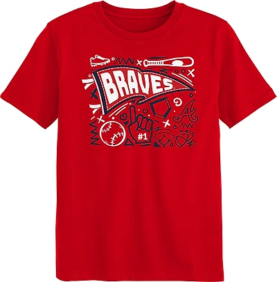 Outerstuff Boys' 4-7 Braves Ball Park Fun T-shirt