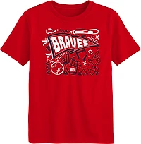 Outerstuff Boys' 4-7 Braves Ball Park Fun T-shirt
