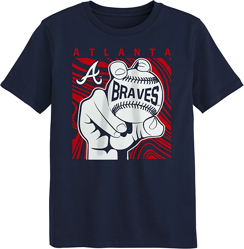 Outerstuff Boys' 4-7 Braves Pitch Grip T-shirt