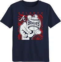 Outerstuff Boys' 4-7 Braves Pitch Grip T-shirt