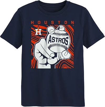 Outerstuff Boys' 4-7 Astros Pitch Grip T-shirt