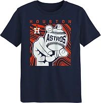 Outerstuff Boys' 4-7 Astros Pitch Grip T-shirt