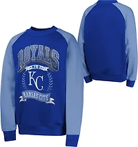 Outerstuff Boys' Kansas City Royals Bullpen Fleece Crew Sweatshirt