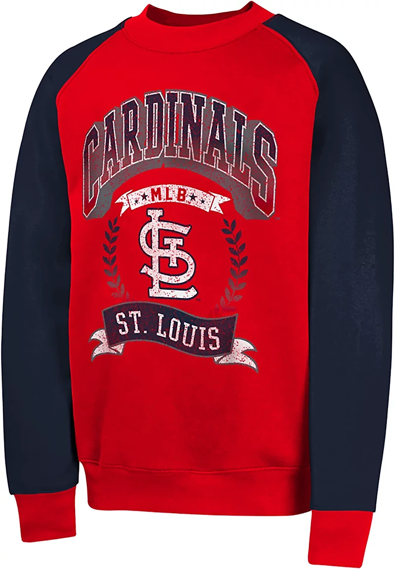 Outerstuff Boys' St. Louis Cardinals Bullpen Fleece Crew Sweatshirt