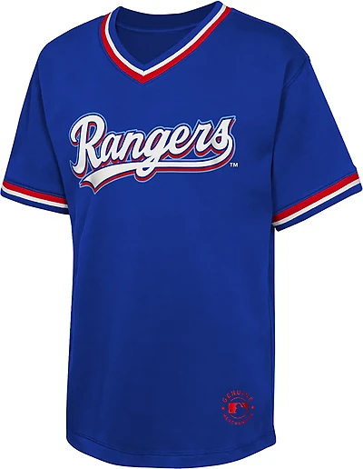 Outerstuff Youth Rangers Relief Pitcher Colorblock V-neck T-shirt