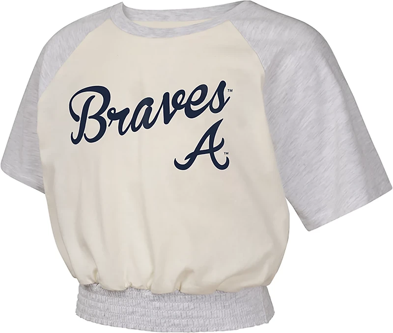 Outerstuff Girls' Braves Curve Ball Fashion T-shirt