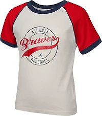 Outerstuff Girls' Braves Game Time Fashion Crew Neck T-shirt