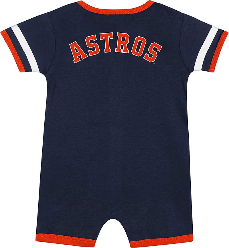 Outerstuff Infants' Houston Astros Double Hit Short Sleeve Coverall