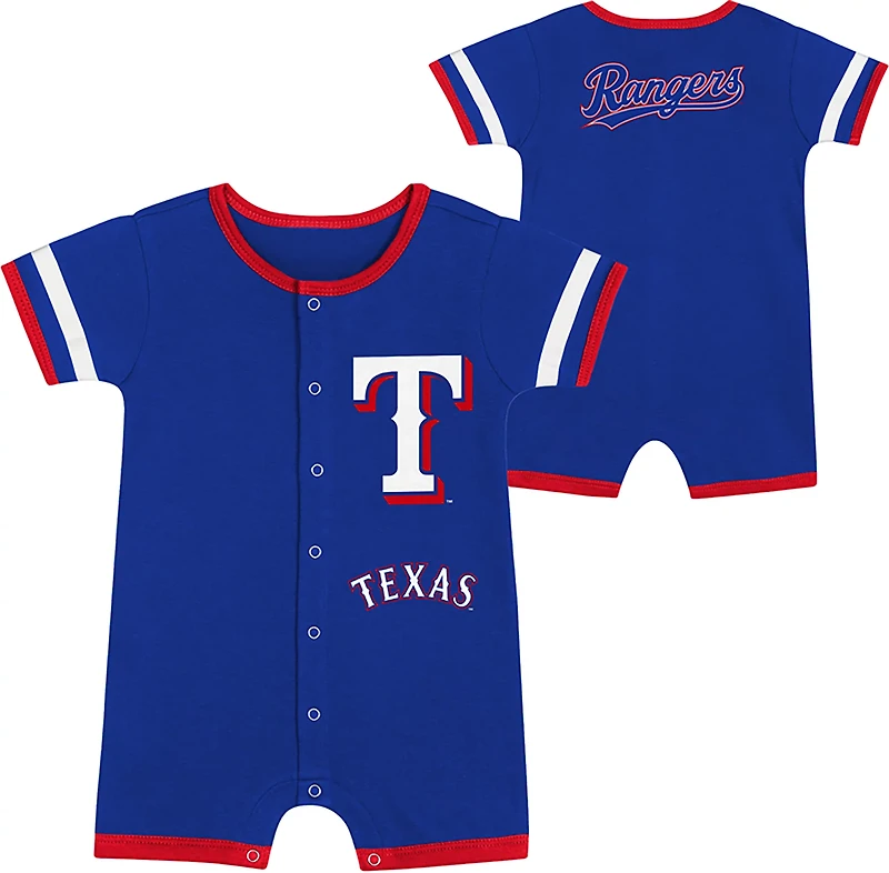 Outerstuff Infants' Texas Rangers Double Hit Short Sleeve Coverall