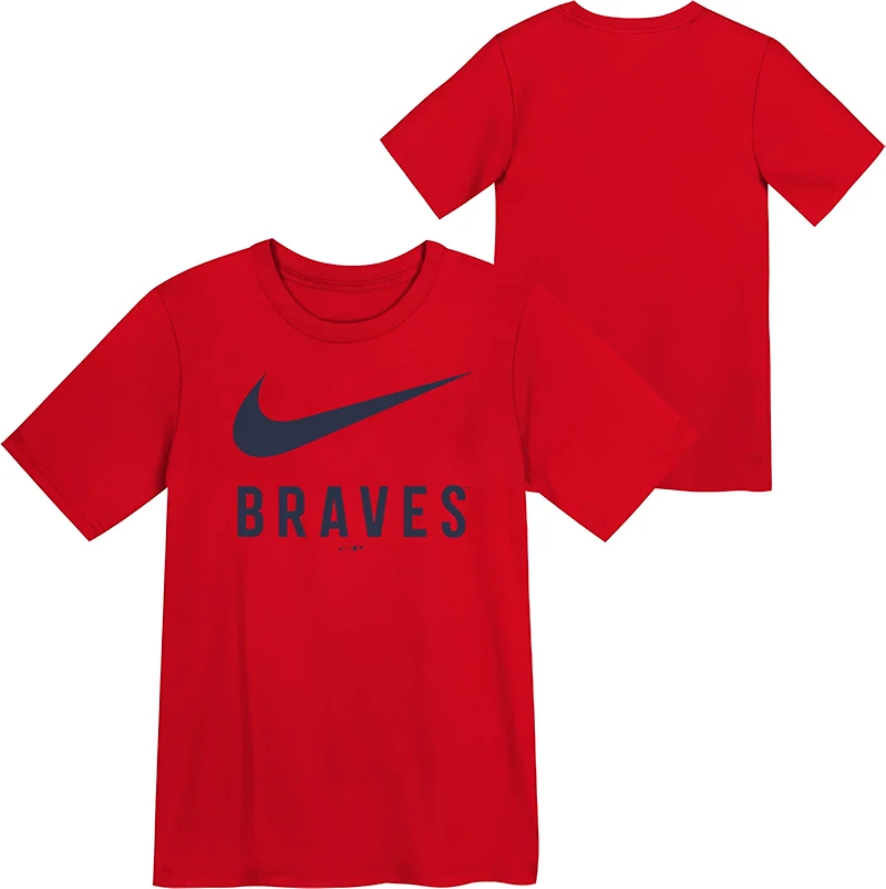 Nike Boys' 4-7 Braves Swoosh T-shirt