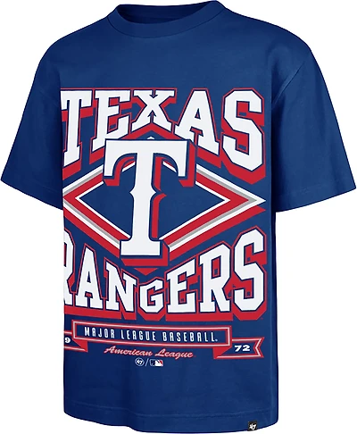47 Brand Men's Rangers Heater Foundation Short Sleeve T-shirt