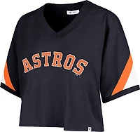 '47 Houston Astros Women's Wordmark Geo Cropped Graphic T-shirt
