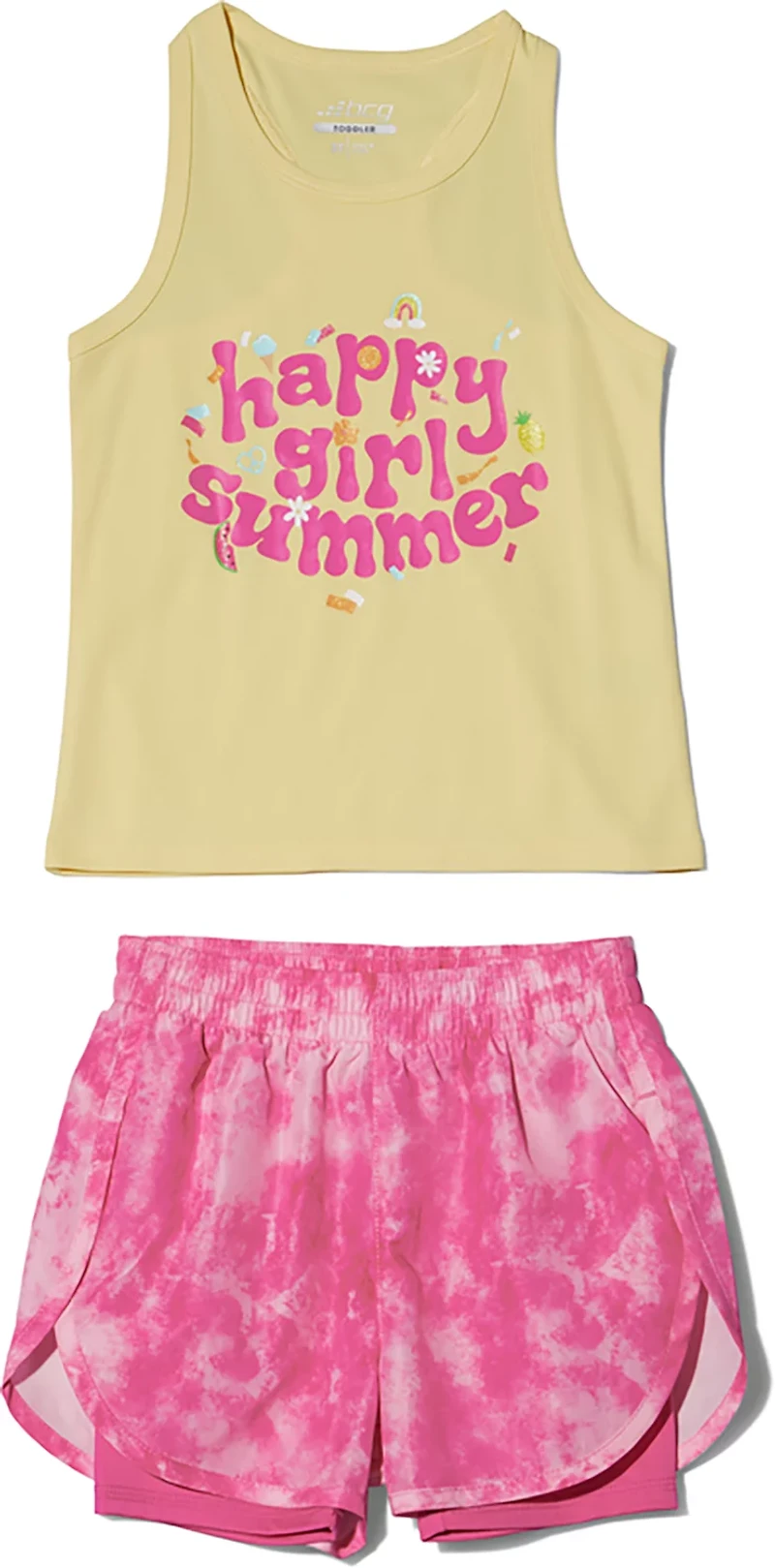 BCG Girls' (4-6X) 2Fer Happy Girl Tank Clothing Set