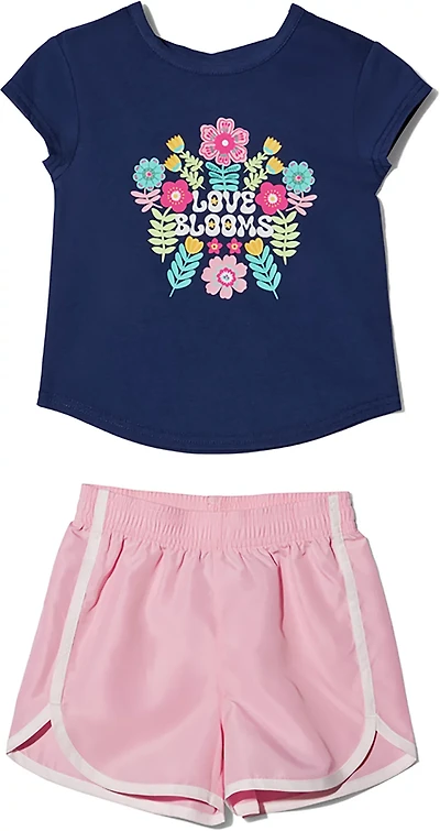 BCG Girls' Love Blooms Graphic T-shirt Set
