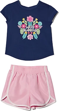 BCG Girls' Love Blooms Graphic T-shirt Set