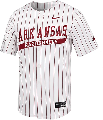 Nike Men's University of Arkansas Limited Pinstripe Full Button Down Jersey