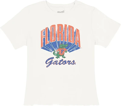 WILDCAT Retro Women's Florida Gators Brand Vintage Crop Short Sleeve T-shirt