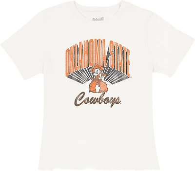 WILDCAT Retro Women's Oklahoma State Cowboys Brand Vintage Crop Short Sleeve T-shirt