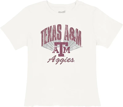 WILDCAT Retro Women's Texas A&M Aggies Brand Vintage Crop Short Sleeve T-shirt