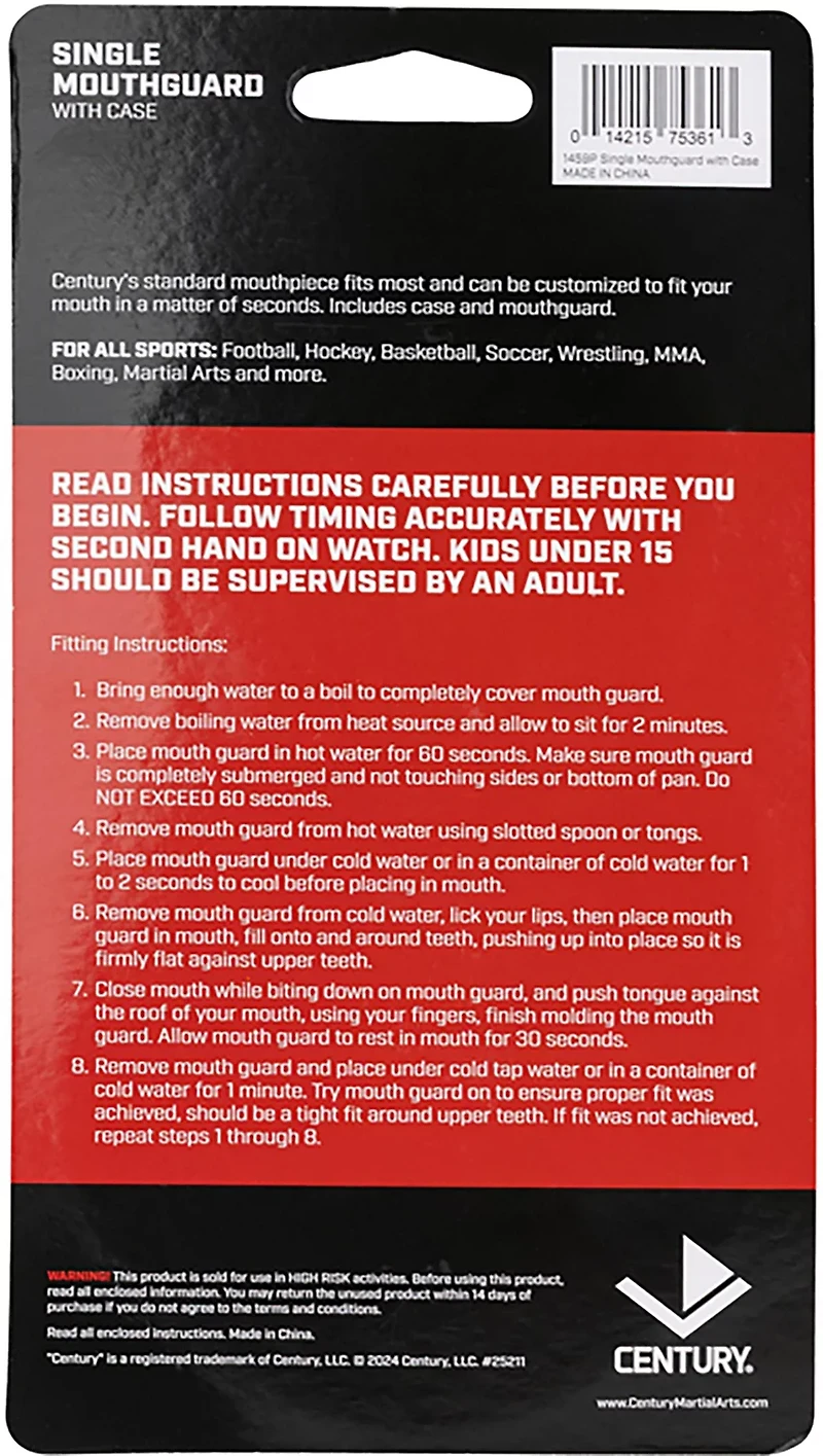 Century Single Mouthguard with Case