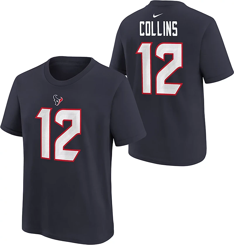 Nike Youth Texans Collins Fuse Name and Number T-shirt