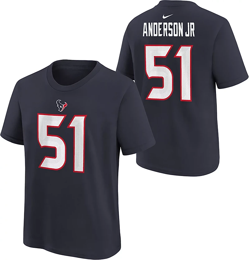 Nike Youth Texans Anderson Jr. Fuse Name and Number T-shirt