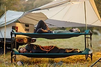 Disc-O-Bed Bunkable Large Portable Camping Cot System