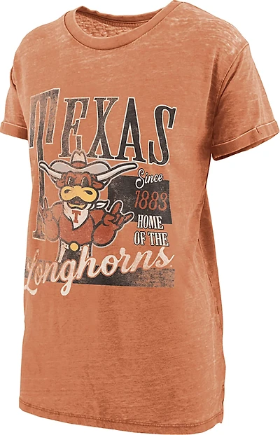Pressbox Women's Texas Longhorns Vintage Stephen Boyfriend T-shirt
