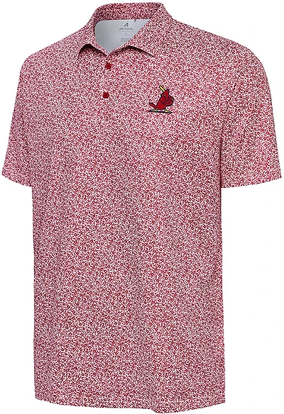 Antigua Men's St. Louis Cardinals Field Ditsy Polo