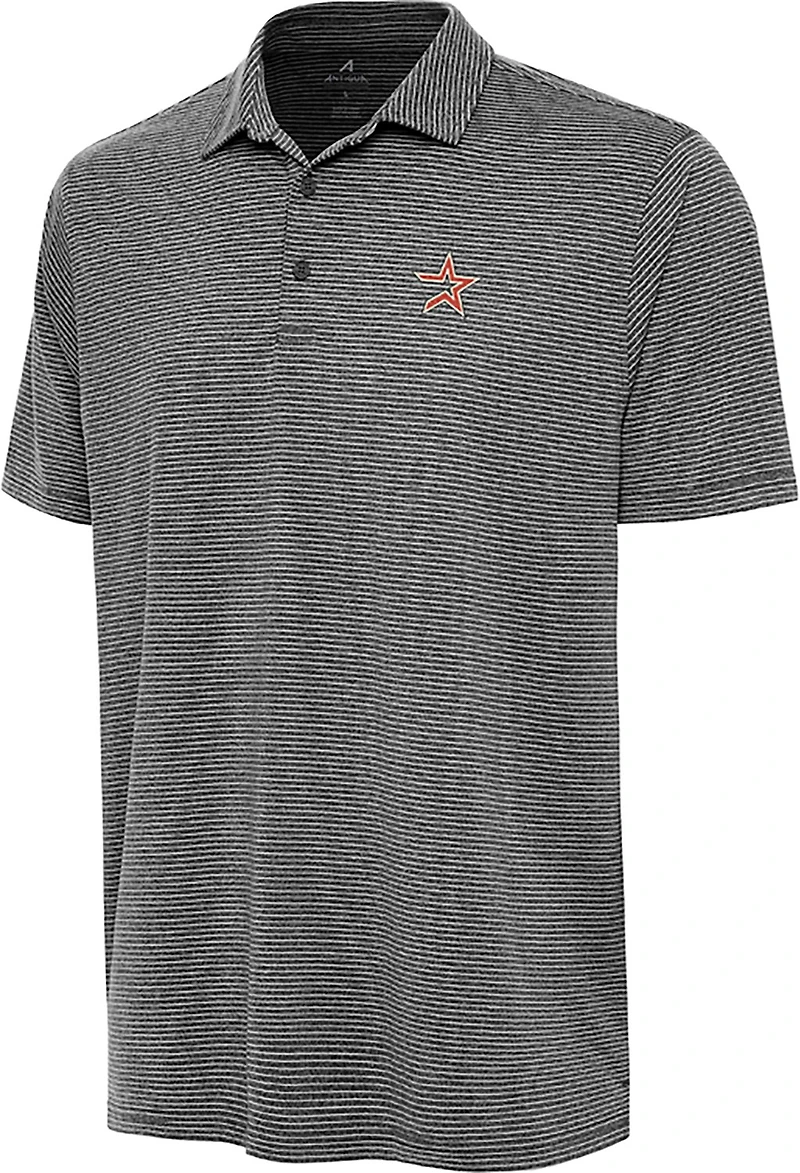Antigua Men's Houston Astros Scheme Short Sleeve Polo